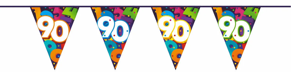 VLAGGENLIJN CIJFERS 10 METER  90 JAAR